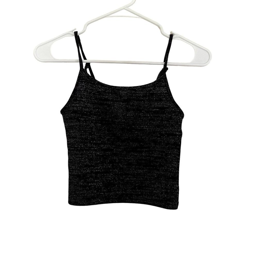American Eagle metallic sparkly spaghetti strap tank top dance outfit classy